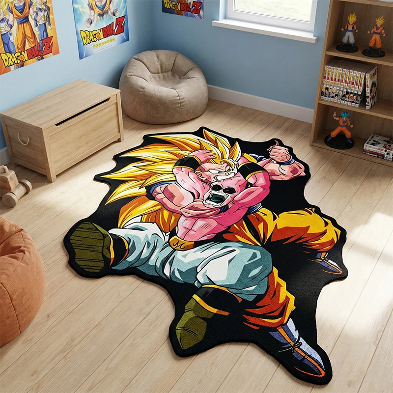 Фото Коврик Dragon Ball Z: Гоку против Маджин Буу, аниме-ковер для спальни, мягкий нескользящий напольный коврик, декор для дома, подарок для мальчиков №1