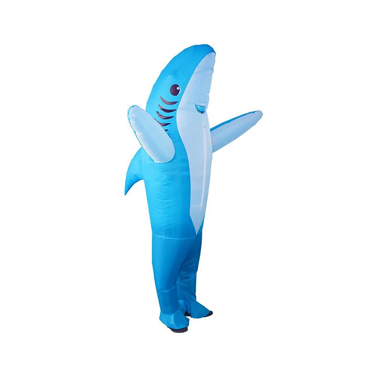 

Adult Shark Fancy Dress Costume Funny Inflatable Carry Ride on Outfit Fat Suit Halloween Cartoon Cosplay Accessories A