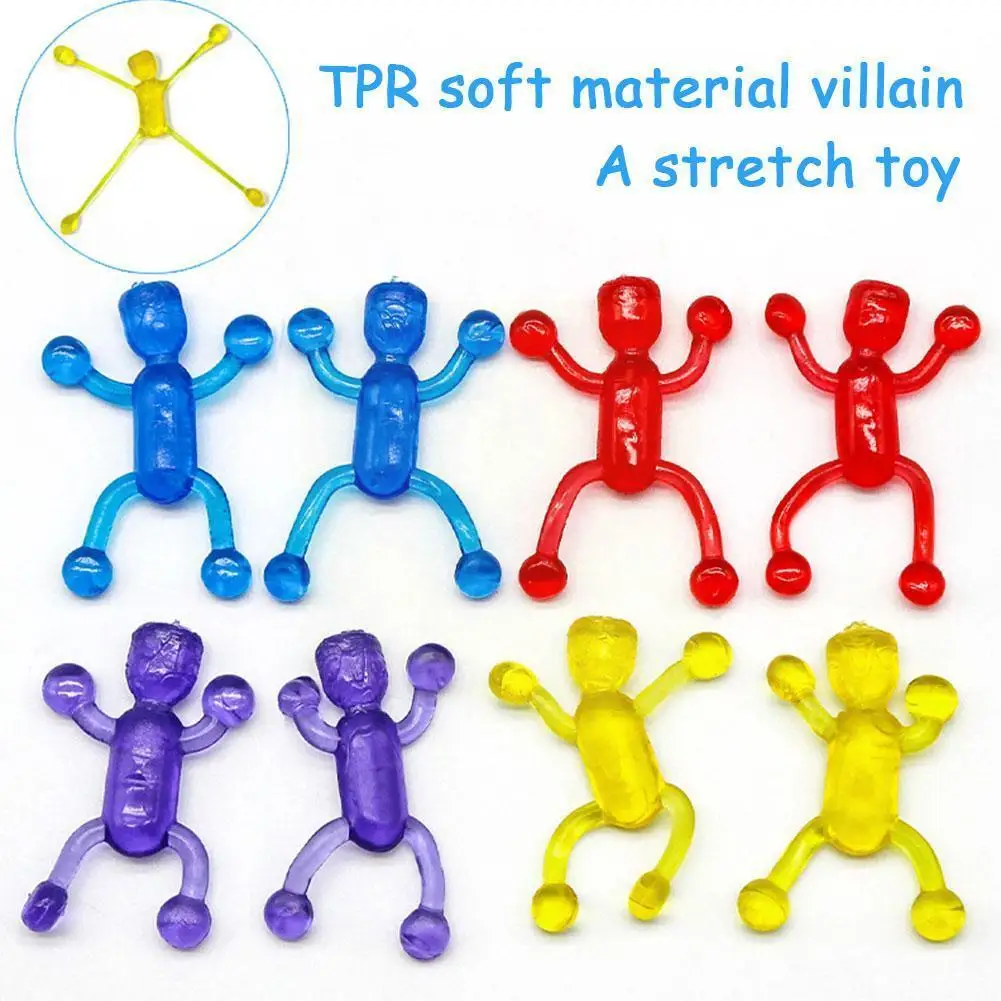 

10 Pcs Novelty Tpr Material Sticky Animals Retractable Gag Children Toy Gadgets Funny Toy Villain Halloween Viscous Prank B5h0