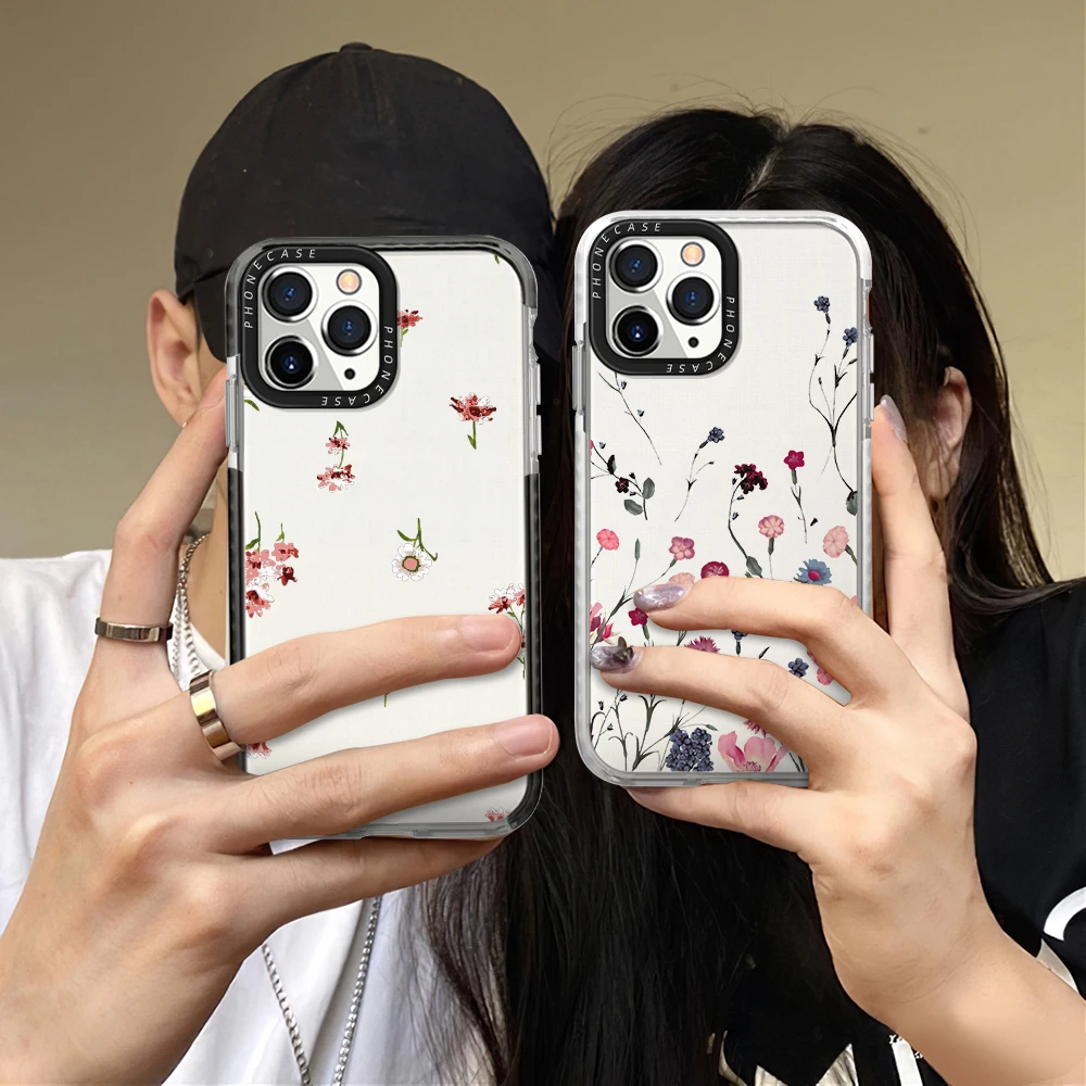 

Flowers and Plants Case for iPhone 14ProMax 14Plus 13Pro 12Pro 11 Pro Max Soft Silicone Transparent Cover for iPhone 14 13 12 11