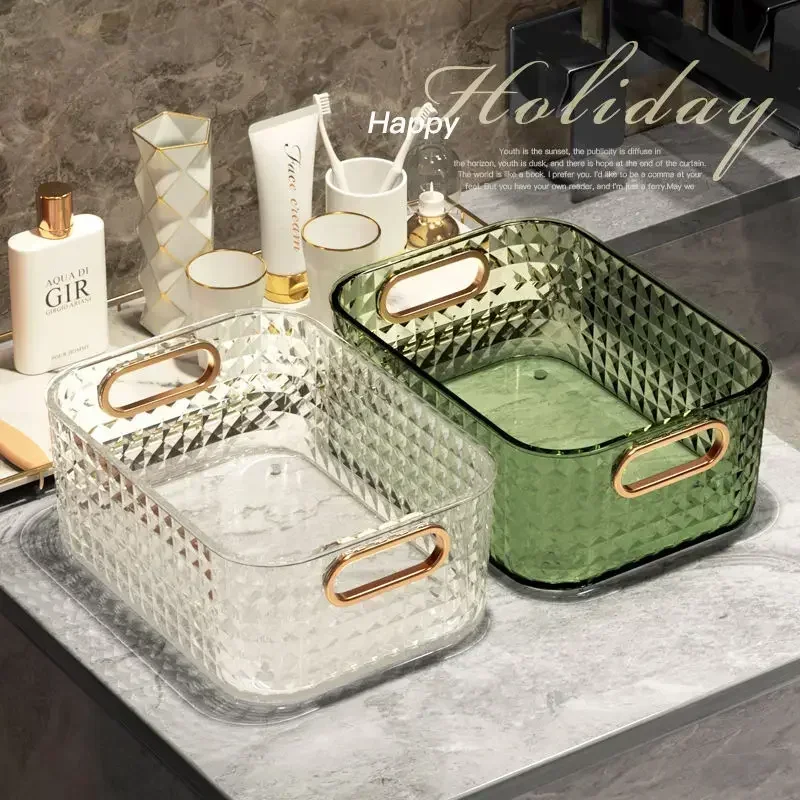 Futurism Box bathroom accessories Poatable With Handle Kitchen Desktop Makeup Organizers Basket Jewelry organizer