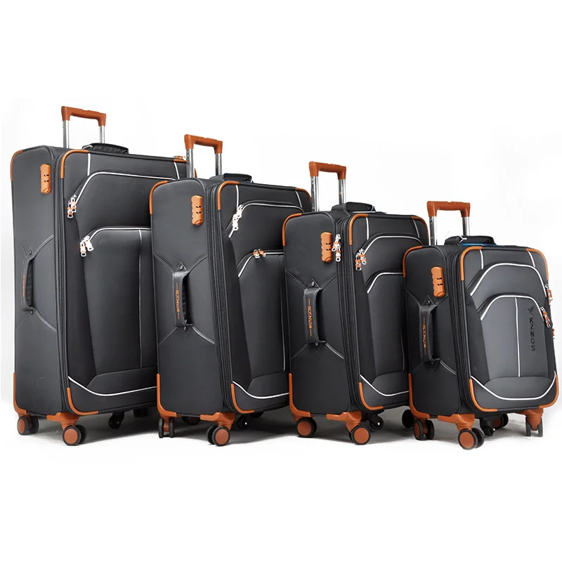 

Kongzhongniao, оптовая продажа, индивидуальный дизайн, нейлоновая тканевая сумка на колесиках, онлайн набор чемоданов, лучшая сумка для путешествий, чемодан