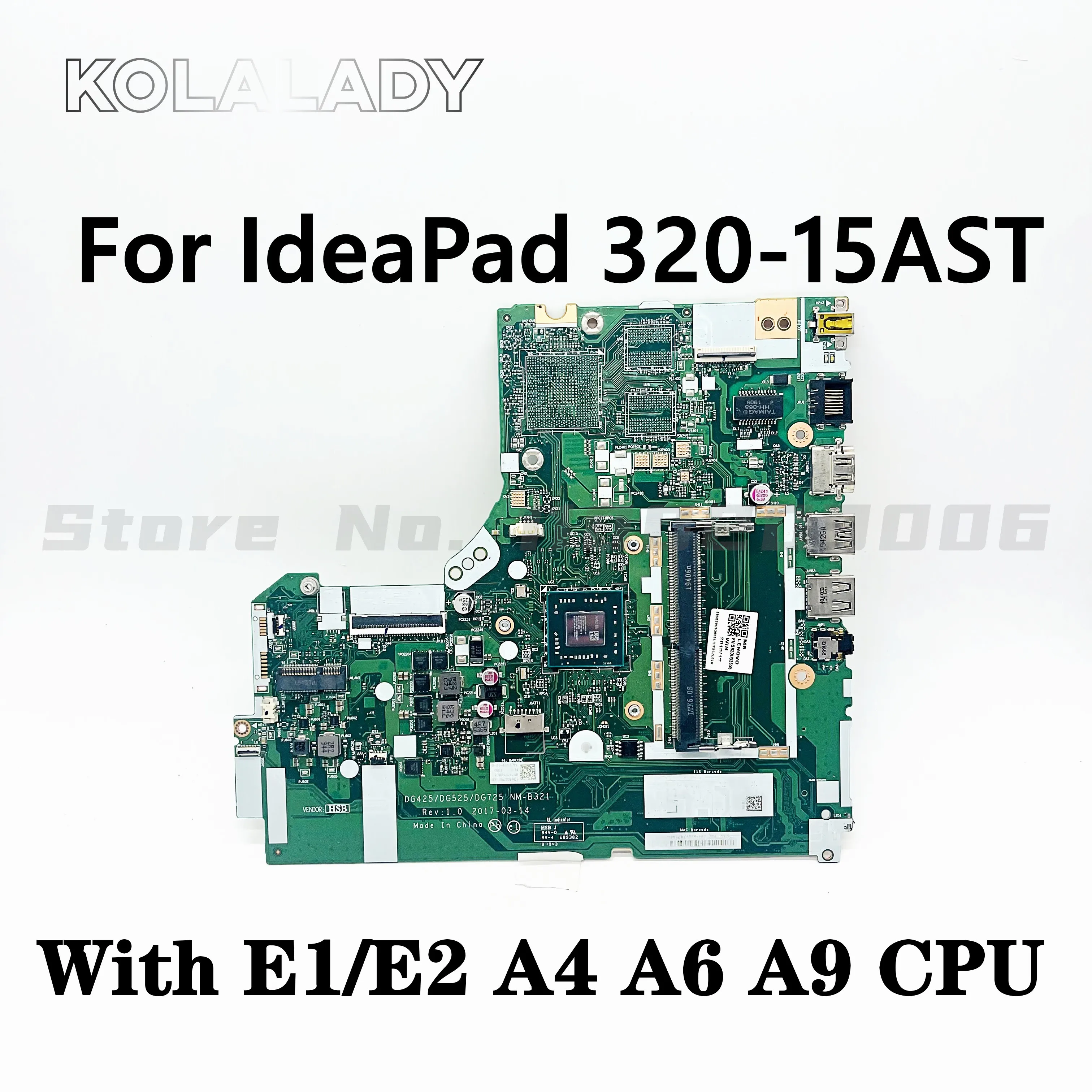 Материнская плата для ноутбука Lenovo IdeaPad 320-15AST с процессором E1/E2 A4 A6 A9 объединение