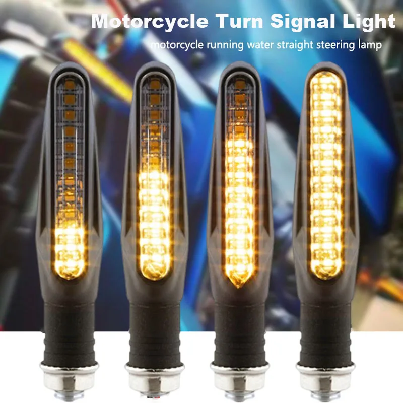 

2PC/4PCS LED Motorcycle Flasher Turn Signal Light 12SMD 12V Indicator Blinker Motorcycle Accessories Flowing Tail Lamp Universal