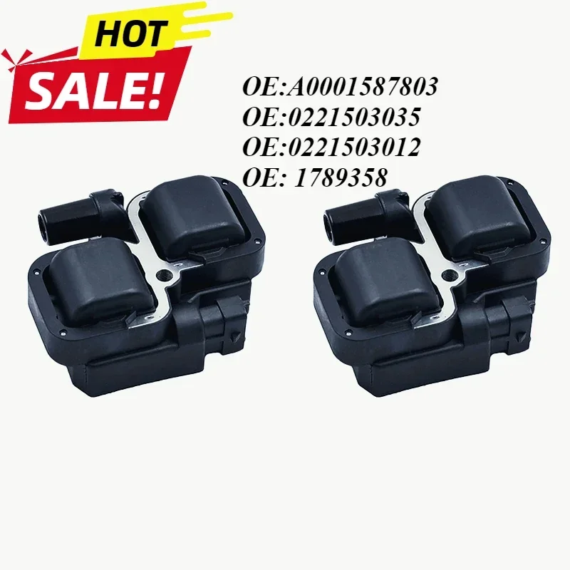 2X автомобильная катушка зажигания A 0001587803 0221503035 Для Mercedes-Benz W203 C240 M112 C320 CLK320