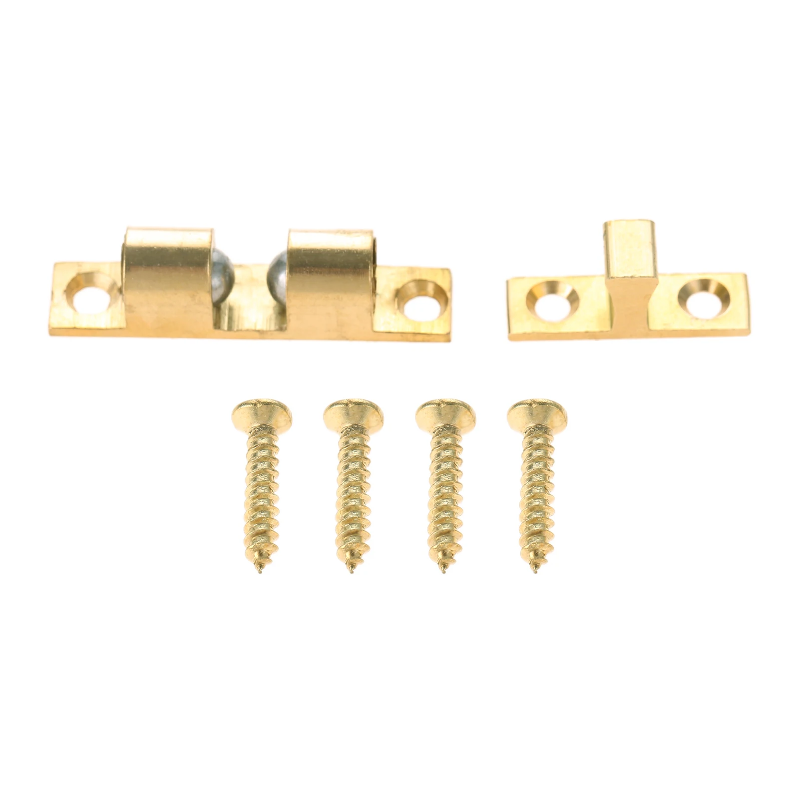 

1pc 35mm Brass Double Spring Ball Catch for Furniture Cupboard Cabinet Door Adjustable Closet Latch with Screws