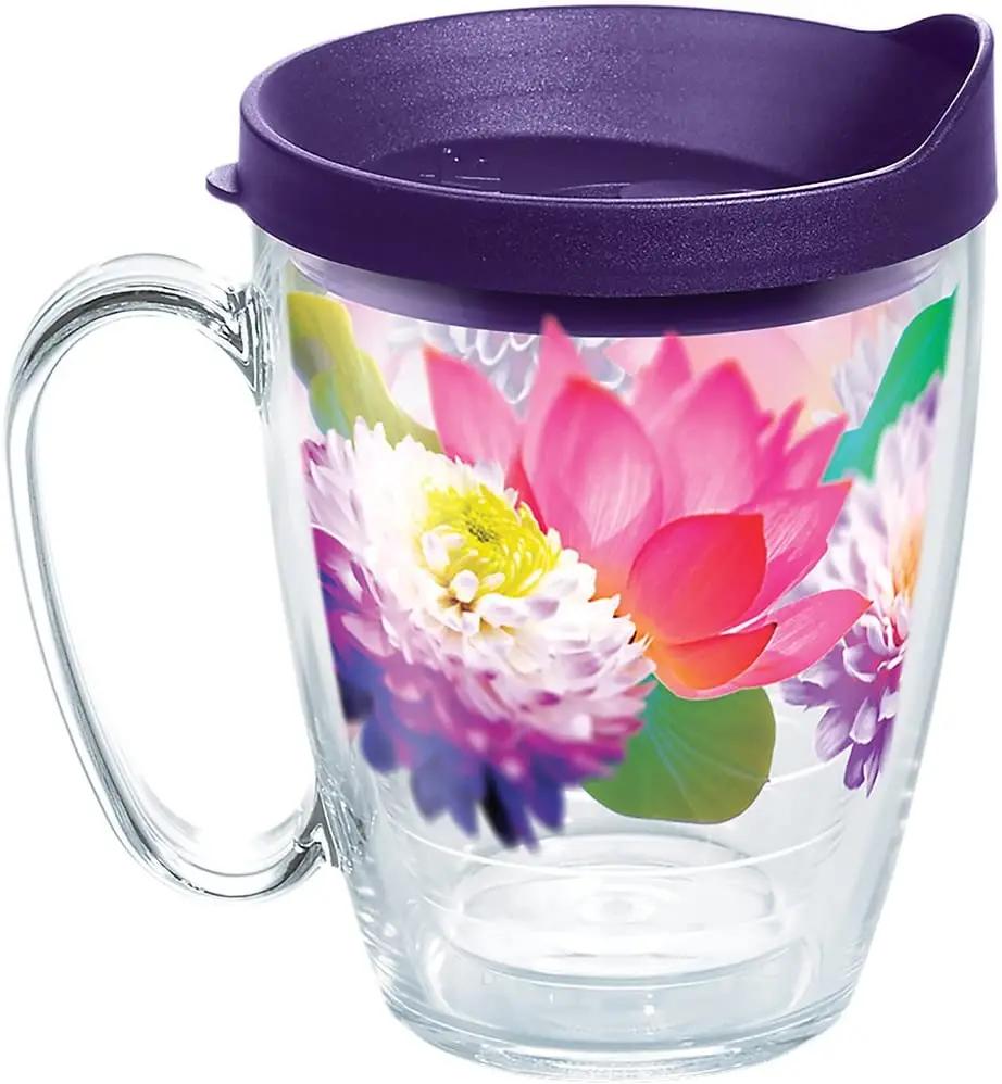 

Floral filter mug with wrap and lid royal purple 473 g, transparent