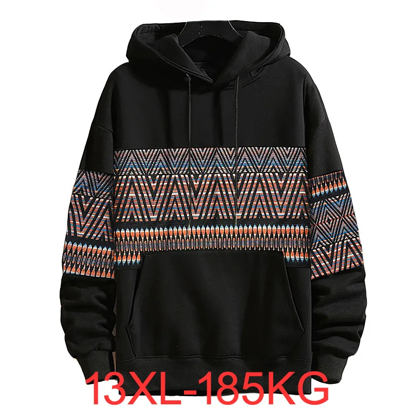 

Мужской свитер с капюшоном в стиле хип-хоп, размеры до 10XL