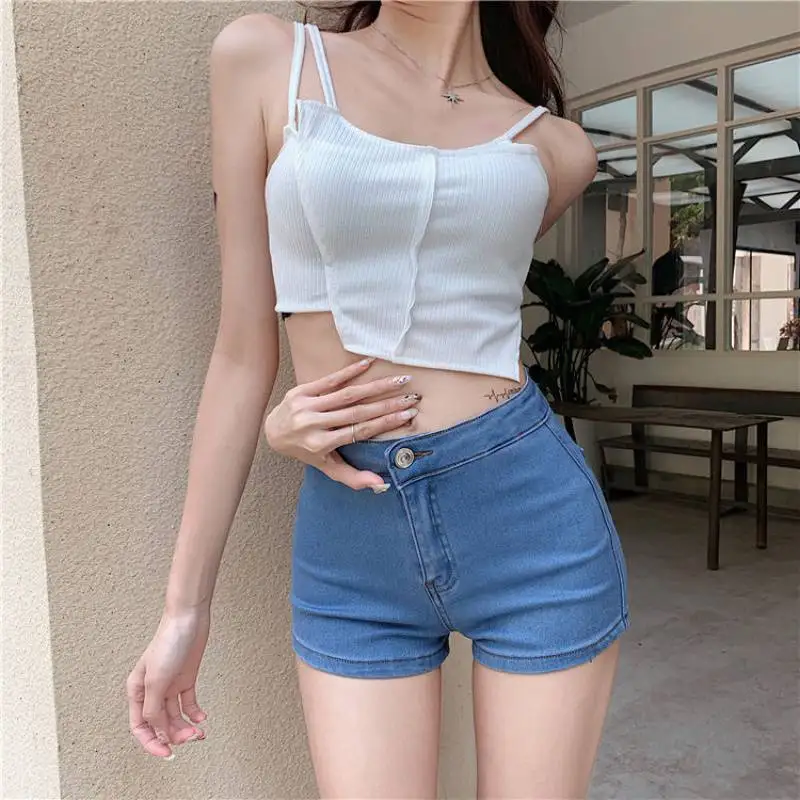Sexy Shorts For Women Summer Blue Higgh Wasit Jeans Female Korean Style Jeans Slim Fit 2023 Streetwear Y2k Fashion Ultra Shorts