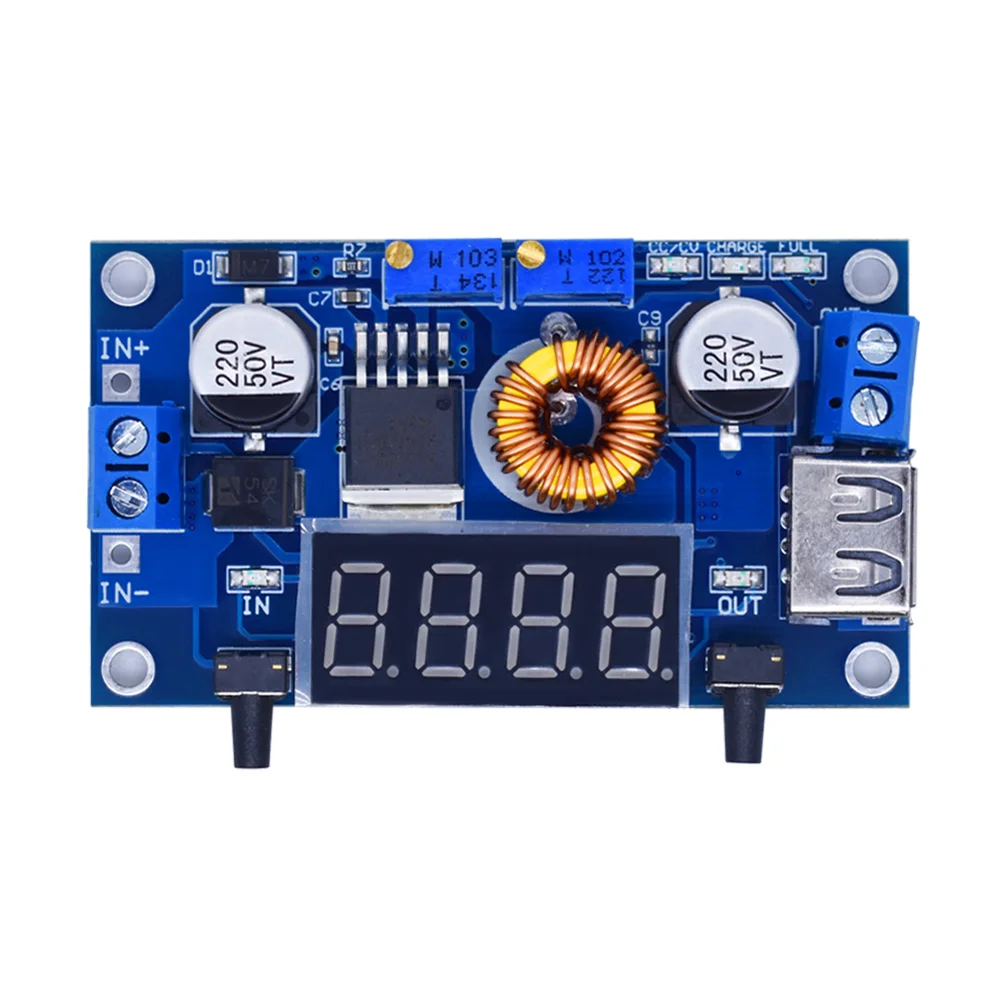

CC CV трансформаторный источник энергии 5A 75W 5-36V to 1,25-32V DC-DC понижающий преобразователь напряжения, регулятор