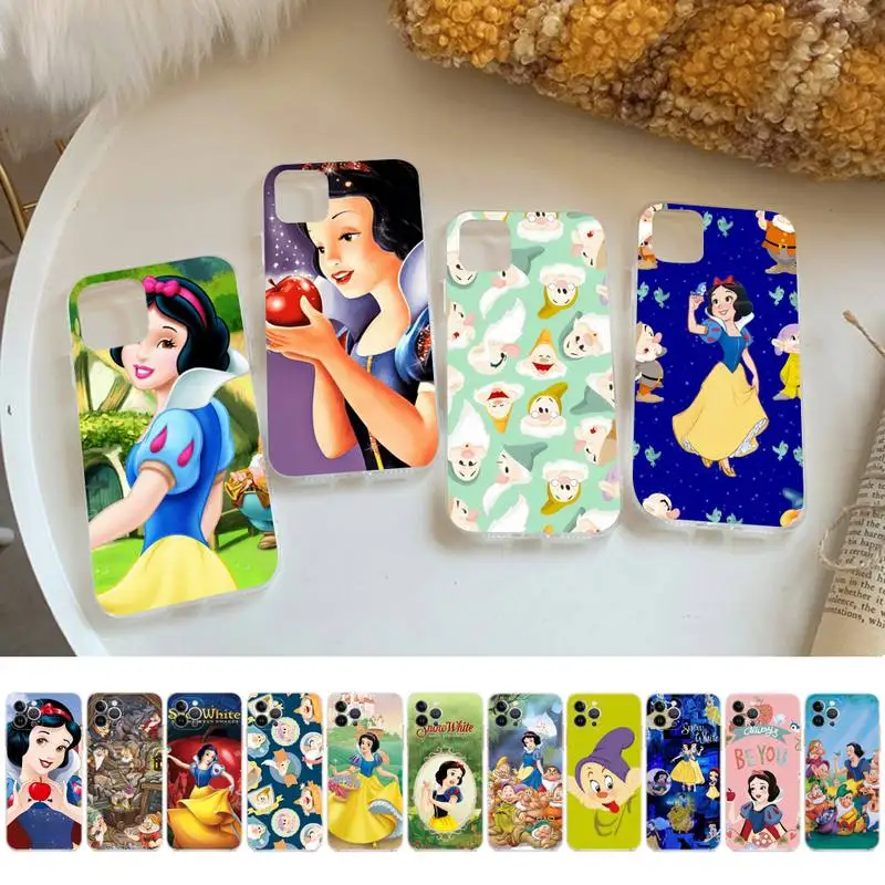 

Disney Snow White and the Seven Dwarfs Phone Case For iPhone 14 13 12 Mini 11 Pro XS Max X XR SE 6 7 8 Plus Soft Silicone Cover