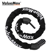 valuemax cycling bicycle chain lock password key smart bike lock heavy duty safety anti theft chain lock for motorcycle scooter