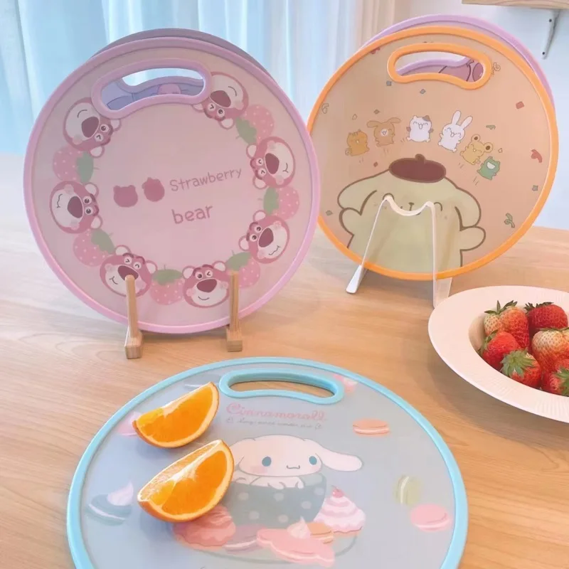 

Kawaii Kuromi My Melody Cinnamoroll Cartoon Household Mildew Resistant Fruit Chopping Board Anime Sanrio Cute Pvc Cutting Board