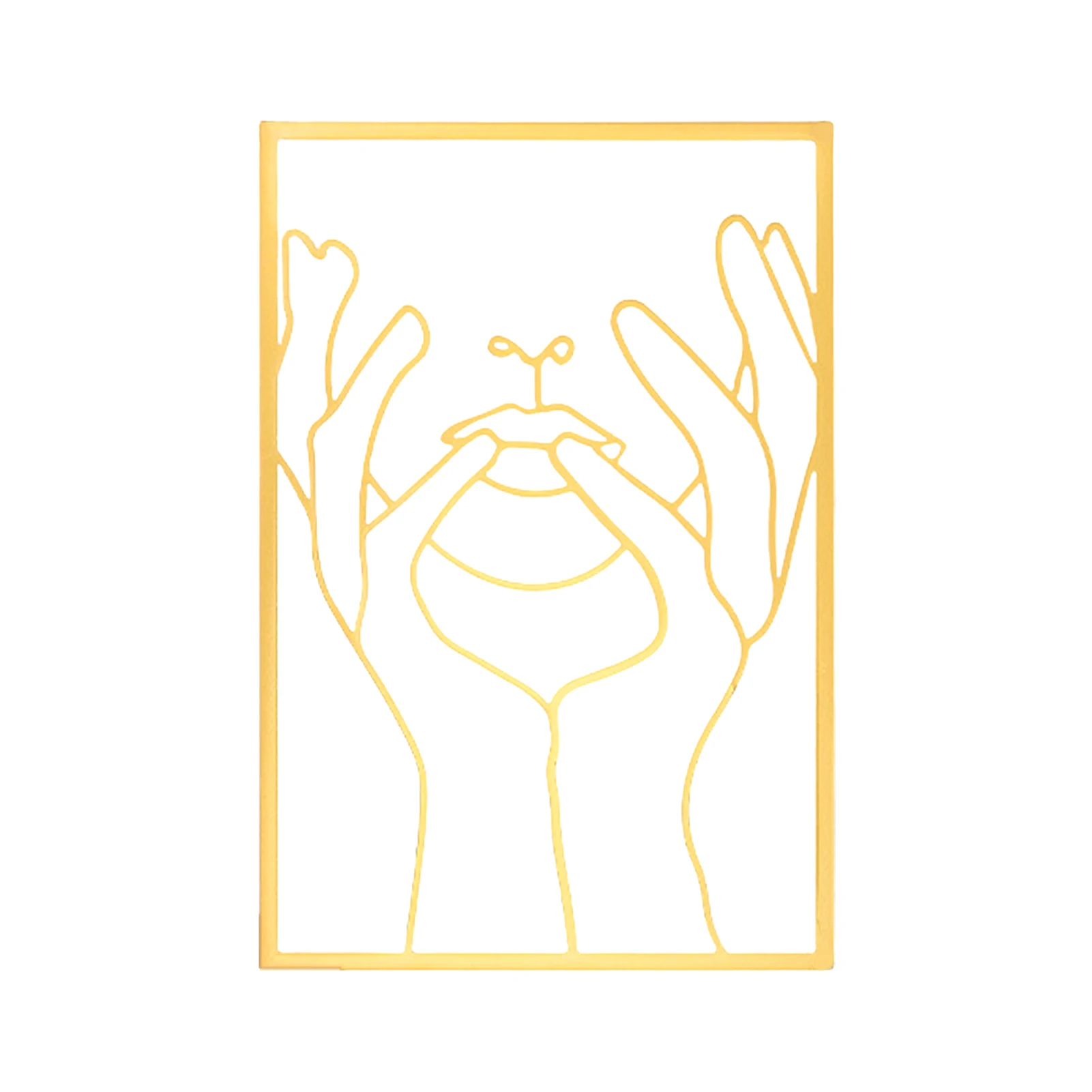 

Framed Minimalist Wall Art Abstract Woman's Face Line Wall Decor Modern Abstract Female Body Single Line Wall Sculptures Bedroom