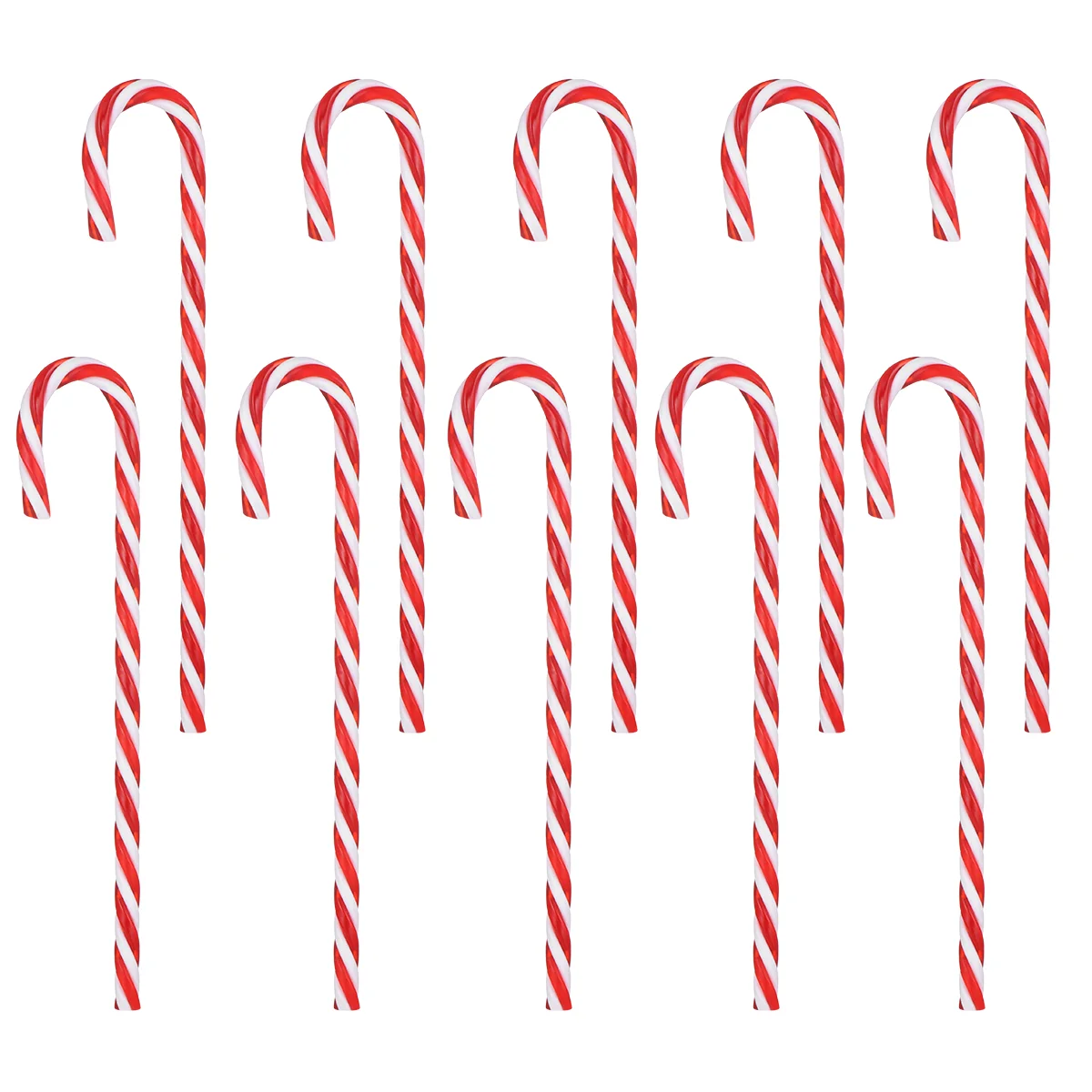 

OUNONA 18 Pcs Twinkling Candy Cane Christmas Lawn Stakes Pathway Markers Creative Christmas Tree Decoration Gift (15 cm, Red