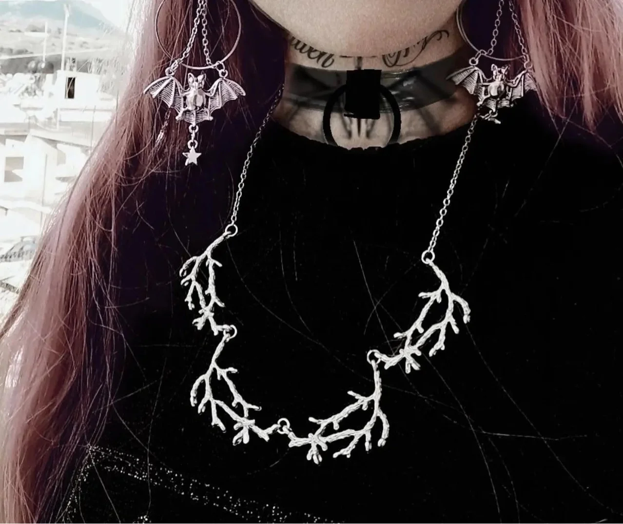 

Ожерелье с цепочкой до ключицы в виде облегающей ветки для мужчин и женщин, модное сексуальное ожерелье в стиле хип-хоп, диско, панк, ins, ювели...