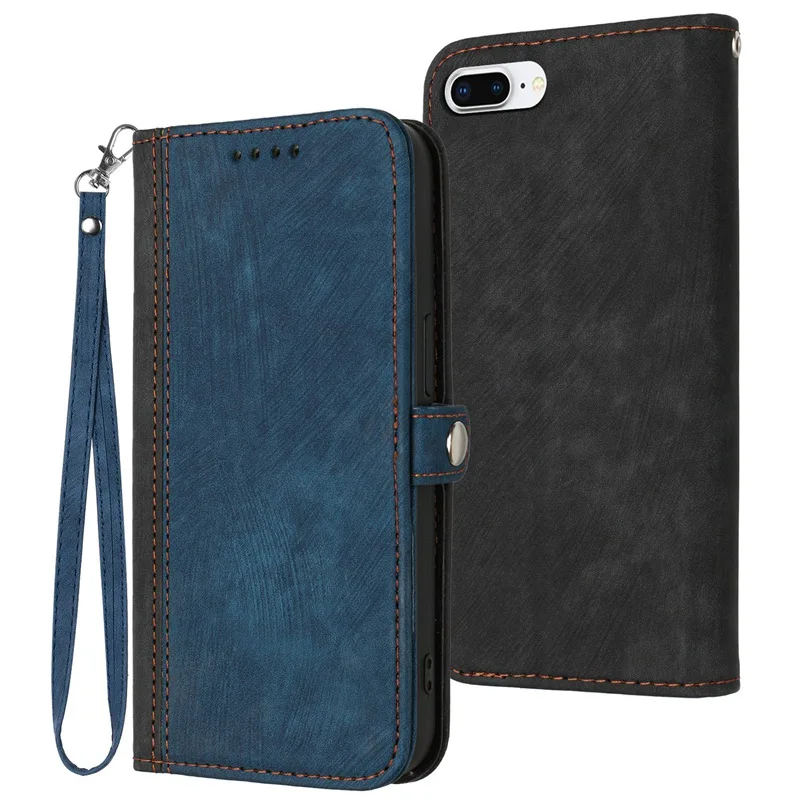 Lanyard Cards Wallet Leather Case For iPhone 6 S 6S Plus iPhone6 iPhone6s Kickstand Matte Flip Cover For iPhone 6S Plus Cases images - 6
