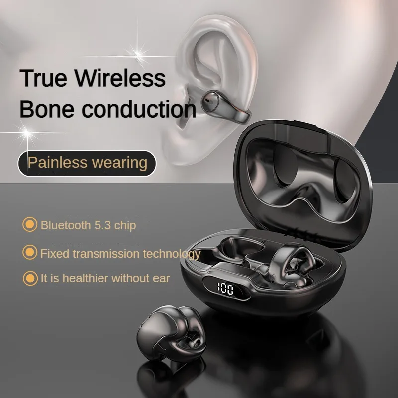 

Bone Conduction Headphones Free Shipping High Quality Wireless Bluetooth Headset With Mic HiFi Music Earphone Waterproof Earbuds