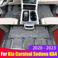 pu leather car floor mats for kia carnival sedona ka4 2020 2021 2022 2023 carpets rugs foot pads covers car styling accessories