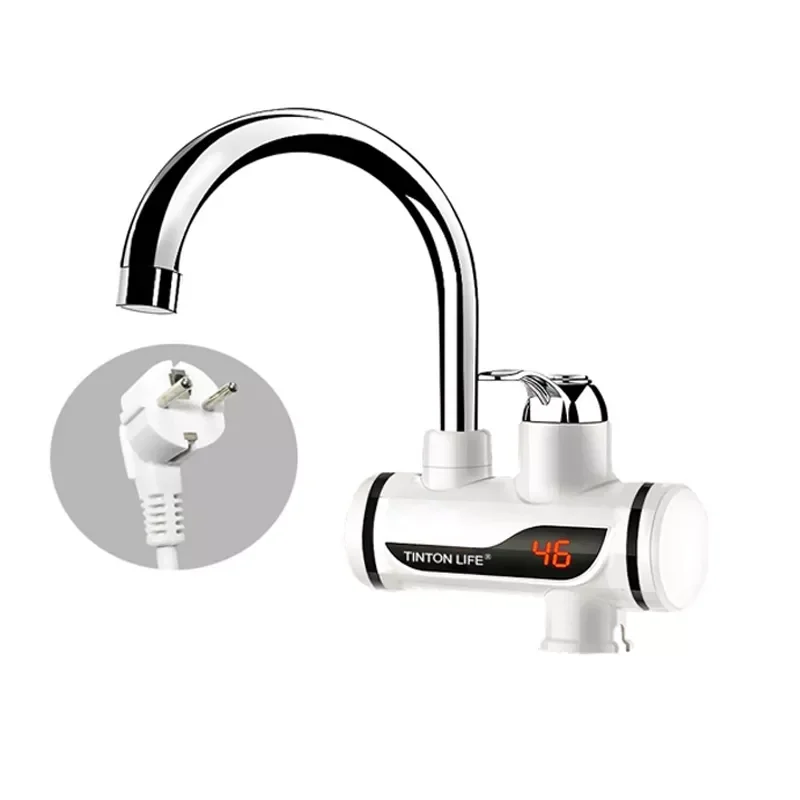 

Instant Water Heater Temperature Display Cold Water Heating Kitchen Hot 3000W Water Heater with LED EU Plug