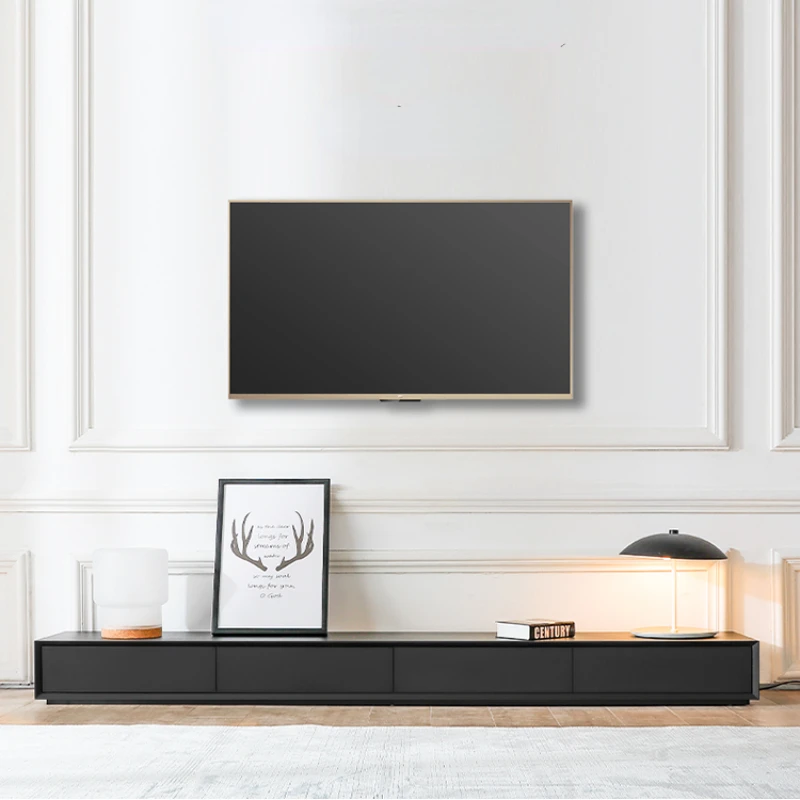 

Simple Black Tv Stand Living Room Drawer Luxury Minimalistic Tv Stands Multifunctional Storage Muebles Para Hogar Home Decor