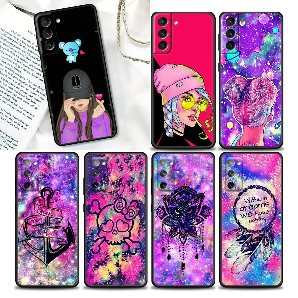 

Phone Case for Samsung Galaxy S22 S21 S20 Fe 5G S7 S8 S9 S10e Plus Ultra Soft Silicone Case Cover Brightly Colored Overlay