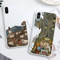 cartoon scenery girl lindsey illustrations art phone case candy color for iphone 6 7 8 11 12 13 s mini pro x xs xr max plus