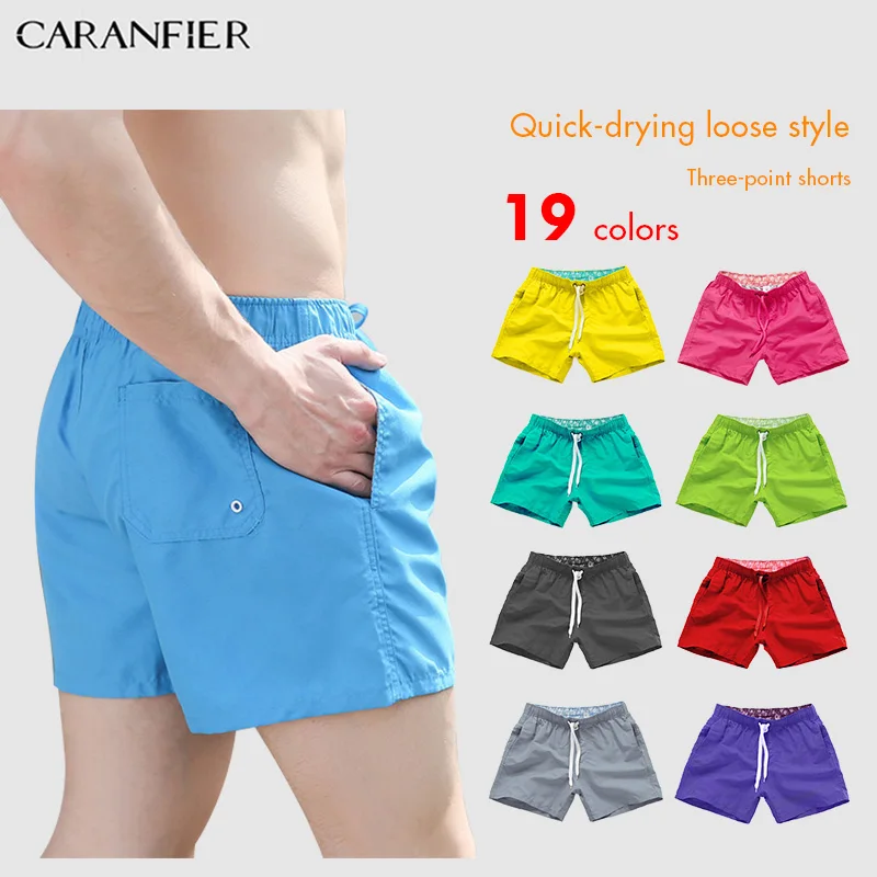 

CARANFIER Shorts Trunks Beach Board Short Quick Drying Swimsuits Mens Running Sports Surffing Short