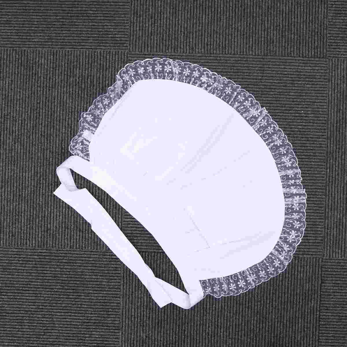 

Apron Aprons Maid White Kitchen Costume Short Server Uniform Women Coffee Half Lace Pocketsvintage Waiter Baking Cooking Chef