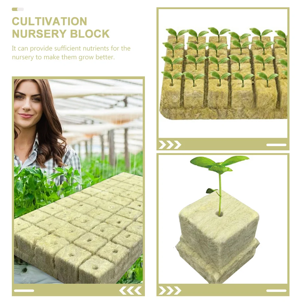 100 шт. Peat Care Gardenrock Woolasbestos Perlite для растений кубики выращивания пробки гидропонные