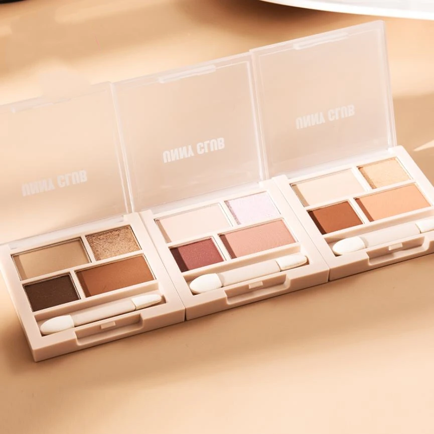 

Unny Club Natural Long-Lasting Eyeshadow Powder 4 Colors Cosmetics Eye Makeup Multiple Purposes Women Beauty