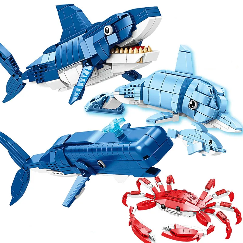 Конструктор-краб сделай сам морское животное гигантские зубы механическая Акула