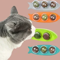 cat candy nature catnip toy pet snack ball 360 rotatable toys 3 in 1 catnip matatabi gall fruit new cats molar toothpaste edible