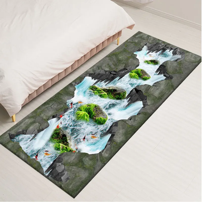 Фланелевые коврики для гостиной прихожей коридора с рисунком рыбы напольные