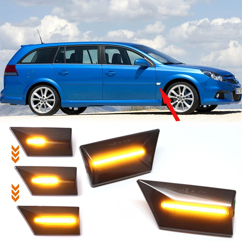 

For OPEL Vectra C 01-08 for Signum 03-08 Dynamic Blinkers LED Turn Signal Sequential Side Marker Lamp Repeater Indicator Lights