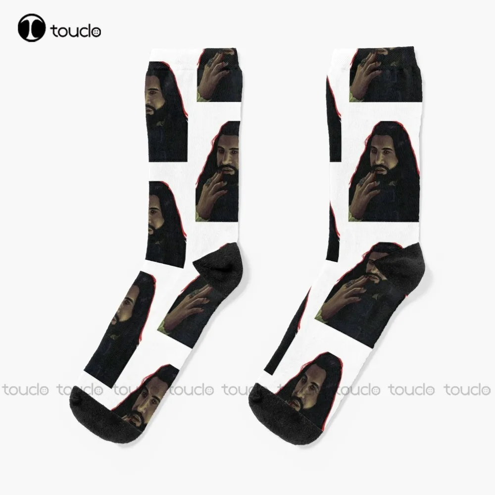 

What We Do In The Shadows Evil Socks What We Do In The Shadows White Crew Socks Men Funny Art Streetwear Colorful Cartoon Socks