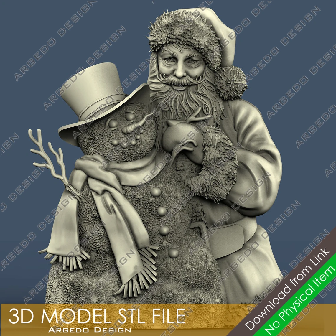 

Рождественская Модель 3D STL Санта и снеговик для ЧПУ гравировки и рельефная 3D-печать поддержка ZBrush Artcam Aspire Cut3D