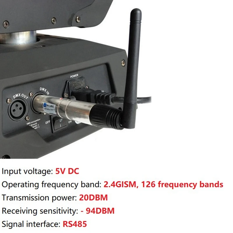 

BMDT-2.4G Wireless DMX512 Pen Transceiver RS485T 2.4GISM 126 Band 20DBM DMX512 Signal For LED Stage Light Control