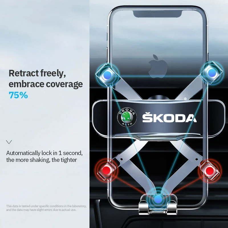 Наклейка на автомобиль Skoda, крепление на воздуховод, держатель для телефона в салон автомобиля для Skoda Octavia MK2 MK 2 3 A5 A7 A8 Fabia Karoq Superb R (art.: 3920dc059c321) - 3920dc059c321