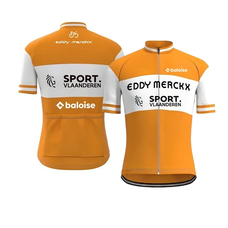Фото Мужская велосипедная майка Baloise Team, спортивный велосипедный костюм Vlaanderen, велосипедная майка, велосипедная рубашка, велосипедные шорты, MTB №1