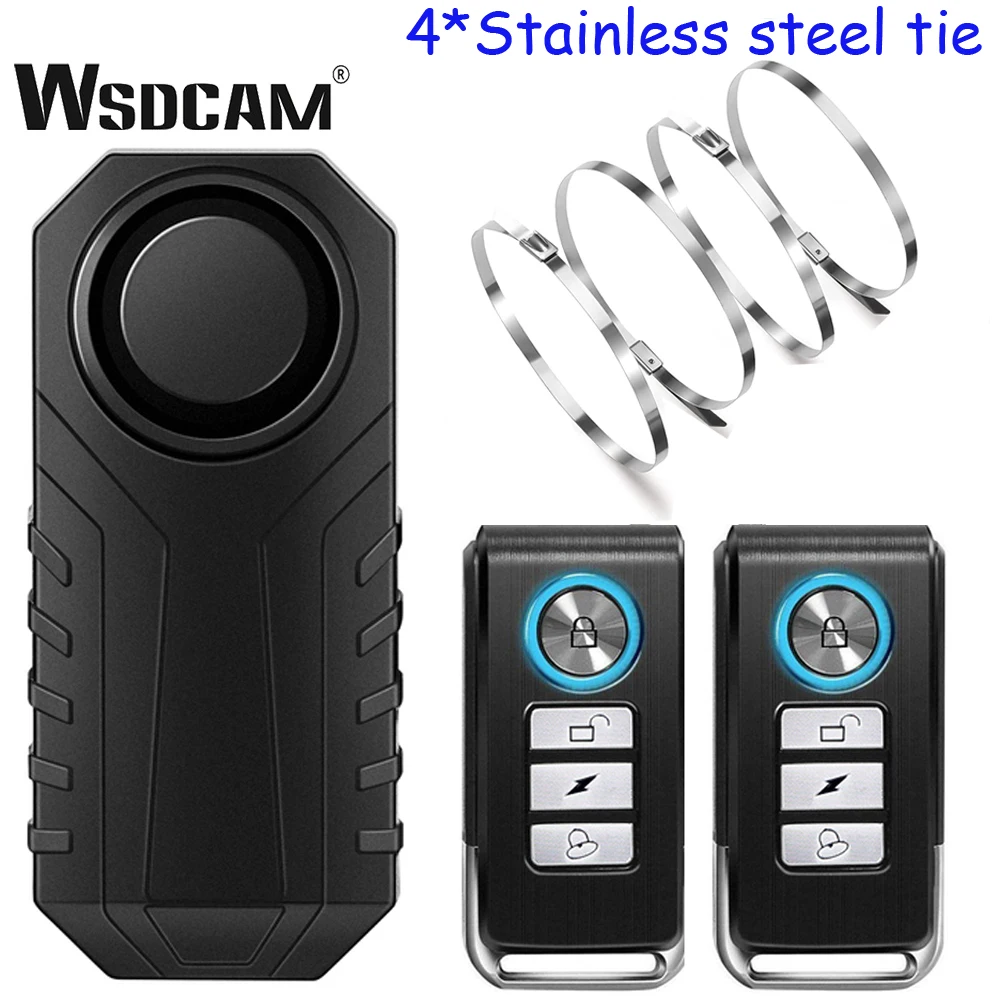 

WSDCAM Беспроводная велосипедная Сигнализация Противоугонная вибрация, Автомобильная охранная сигнализация, Вибрационный каталитический пр...