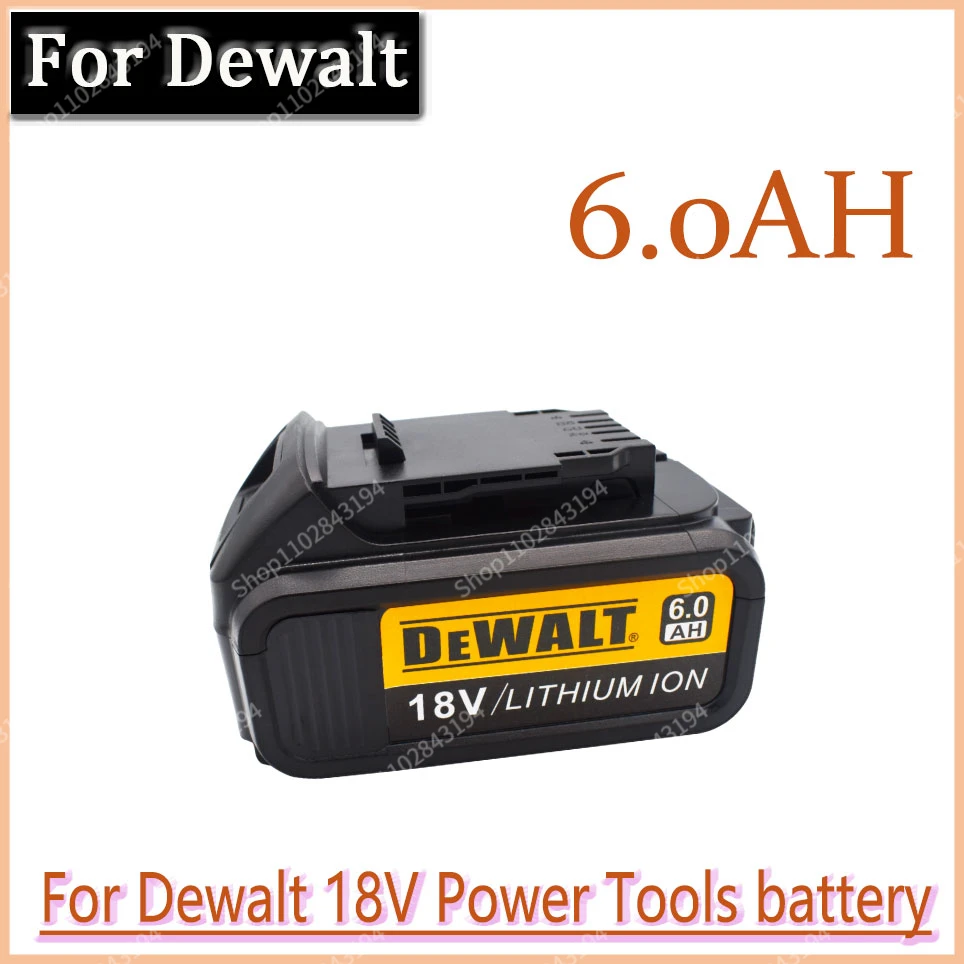DeWalt 18V 6.0AH/6000mah rechargeable battery Tools Battery with LED Li-ion Replacement DCB205 DCB204-2 20V DCB206