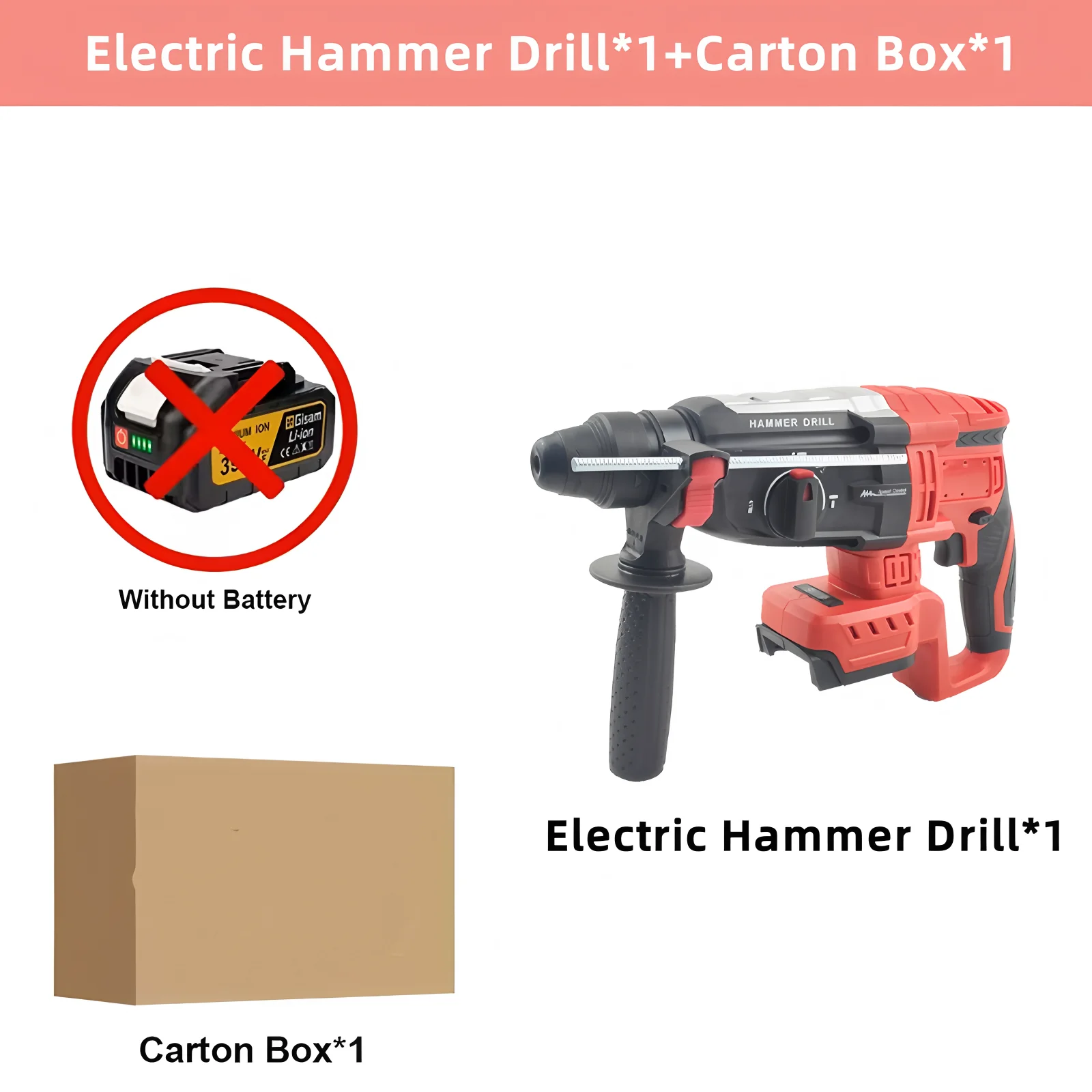 

Подходит для аккумулятора Milwaukee, бесщеточная электрическая ударная дрель 28 мм, многофункциональная роторная аккумуляторная аккумуляторная электроинструмент