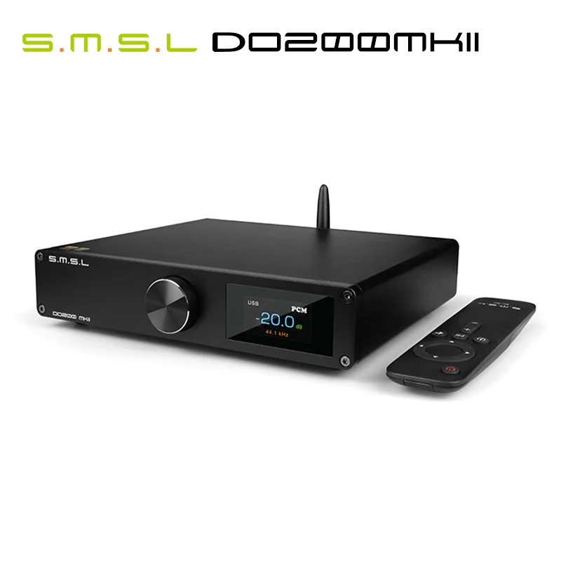 da SMSL DO200 MKII ES9068AS*2 Dekoder MQA BT5.0 32Bit/768kHz DSD512 OPA1612*5 z pilotem DO200MKII