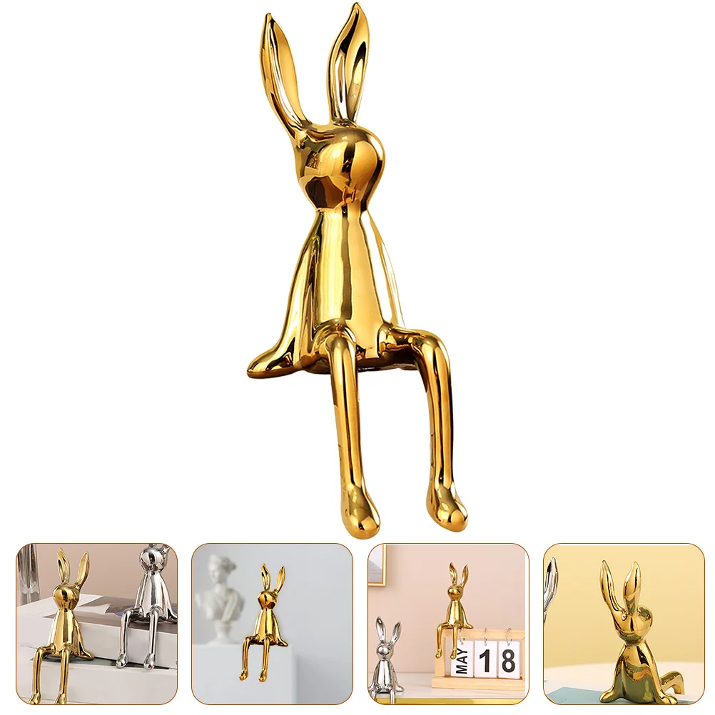 

Ceramic Bunny Statue Ceramic Bunny Figurine Ceramic Bunny Decoration Home Decor