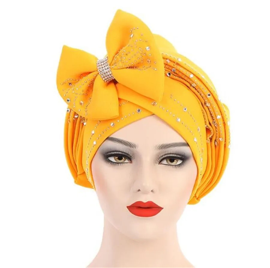 Желтый Африканский мусульманский тюрбан шляпа космический слой африканская