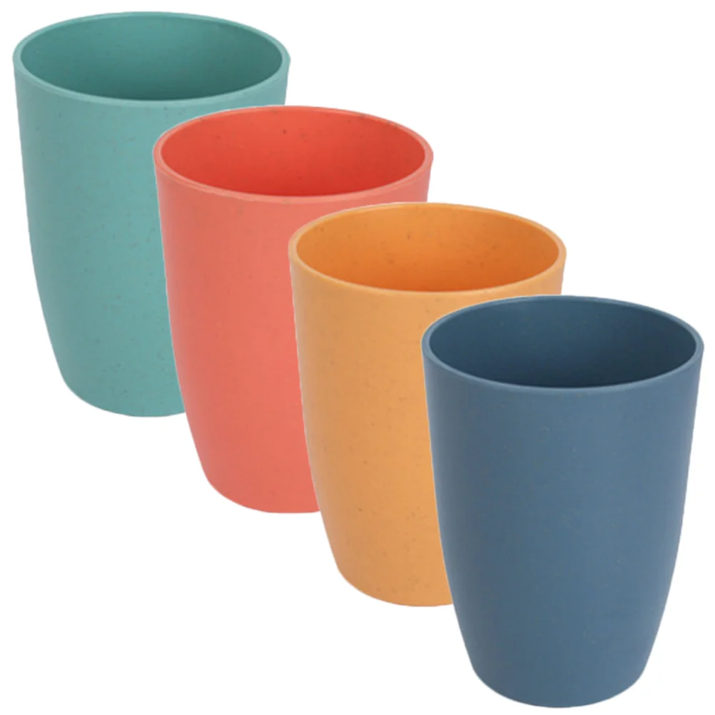 

4 Pcs Bathroom Mouthwash Cup Plastic Cups Drinks Pot Belly Dormitory