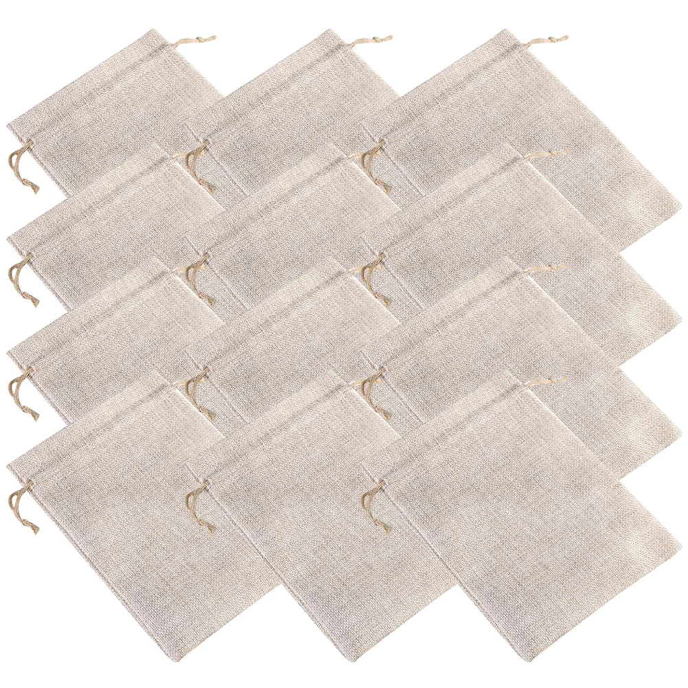 

Хлопковая Льняная сумка на шнурке, прозрачная подарочная сумка, тканевый мешочек, маленькие ювелирные изделия