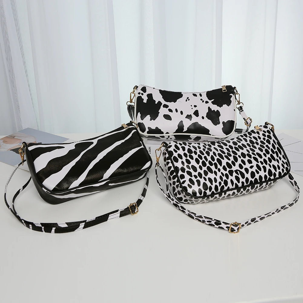 

Vintage Shoulder Messenger Purse Lady Animal Leather Street Underarm Bag Handbag Fashion Exquisite Shopping Bag