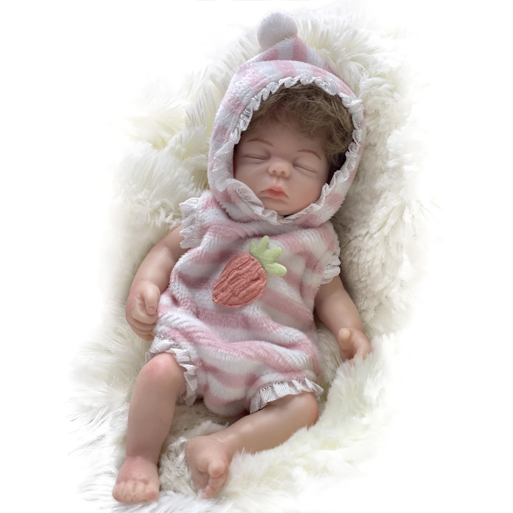 6 Inch Full Silicone Reborn Baby Doll Sleeping Bebê МИНИ-РЕБОРНЫ СИЛИКОНОВЫЕ КУКЛЫ Muñecas Reborn